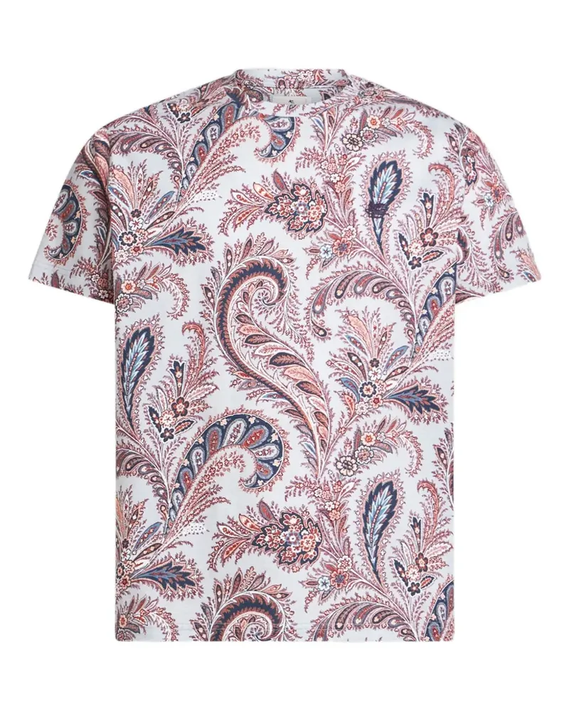 Etro T-Shirt mit Blumen-Print - Weiß Weiß