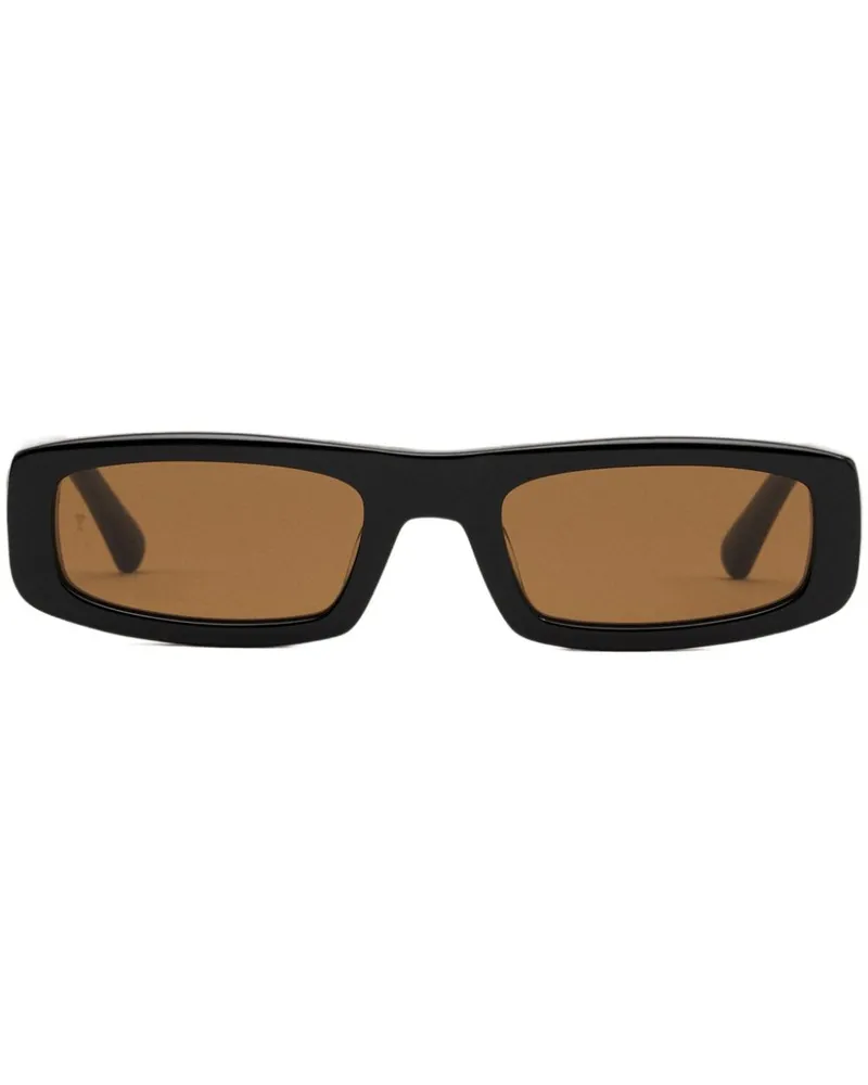 AMI Paris 75010 Sonnenbrille mit eckigem Gestell - Schwarz Schwarz