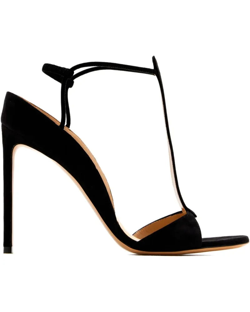 Francesco Russo Stiletto-Sandalen 105mm - Schwarz Schwarz