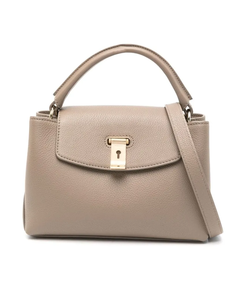 Bally Kleine Lock Me Tote Bag Nude