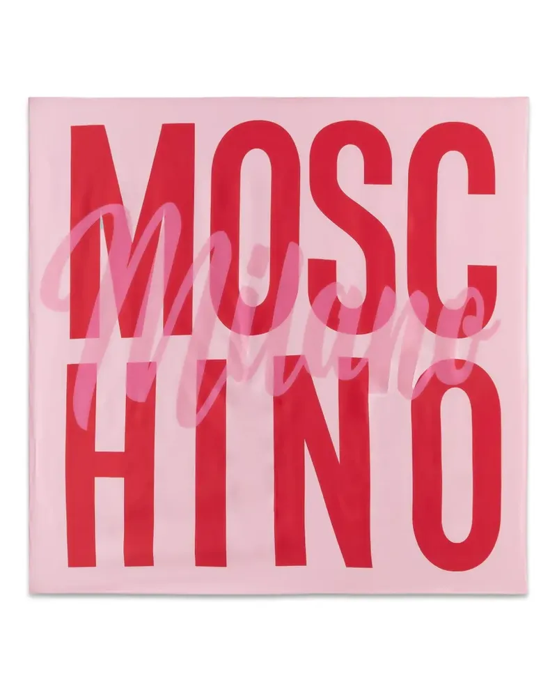 Moschino Schal mit Logo-Print - Rosa Rosa