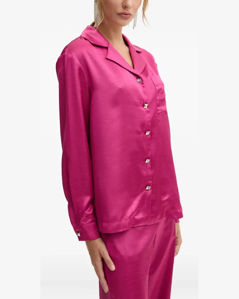 Liu Jo crocodile-skin print button-fastening shirt - Rosa Rosa