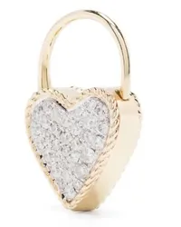 Yvonne Léon 9kt Cadenas Coeur Gelbgoldcreole mit Diamanten Gold