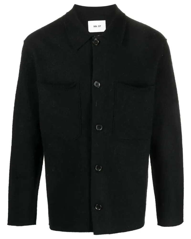 NN 07 Jacke mit klassischem Kragen - Schwarz Schwarz