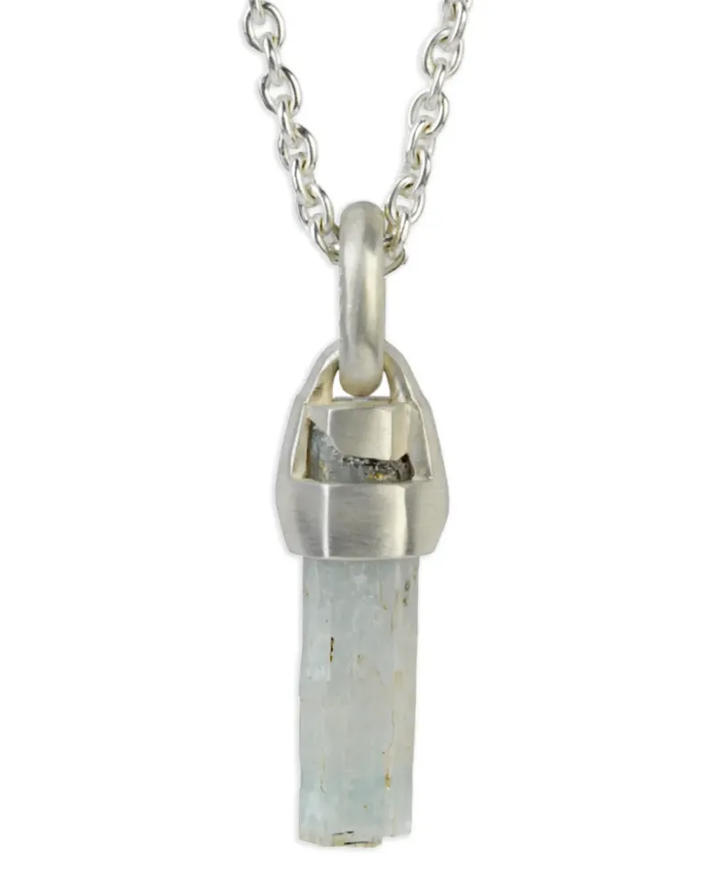 Parts Of Four Talisman Halskette aus Sterlingsilber mit Aquamarin Silber