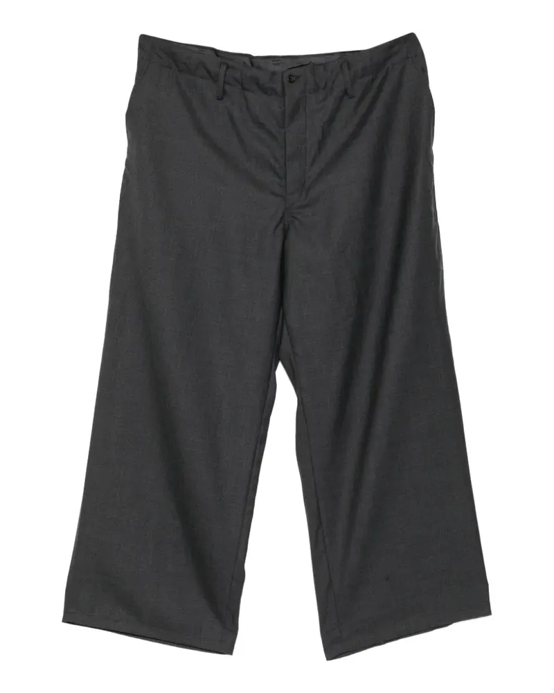 Yohji Yamamoto Gewebte Hose mit weitem Bein - Grau Grau