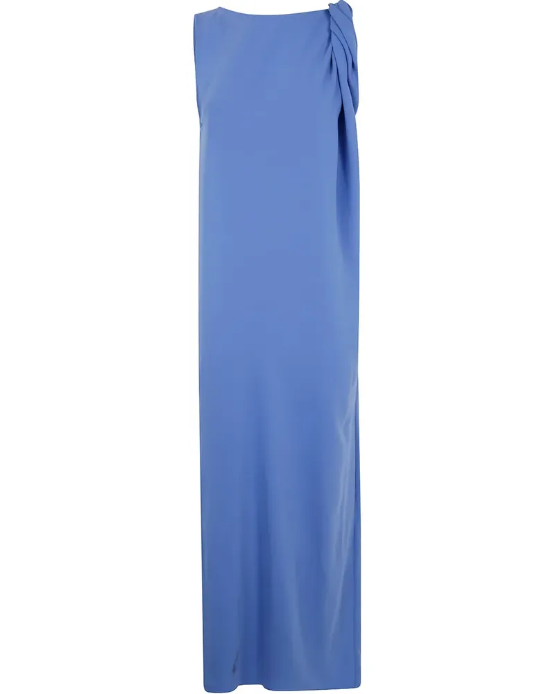 P.A.R.O.S.H. P.A.R.O H. Etuikleid mit gerafften Schultern - Blau Blau