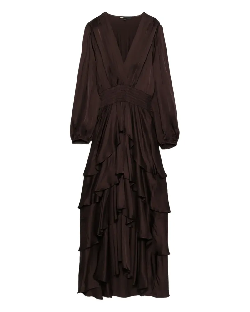 Maje Kleid mit V-Ausschnitt - Braun Braun