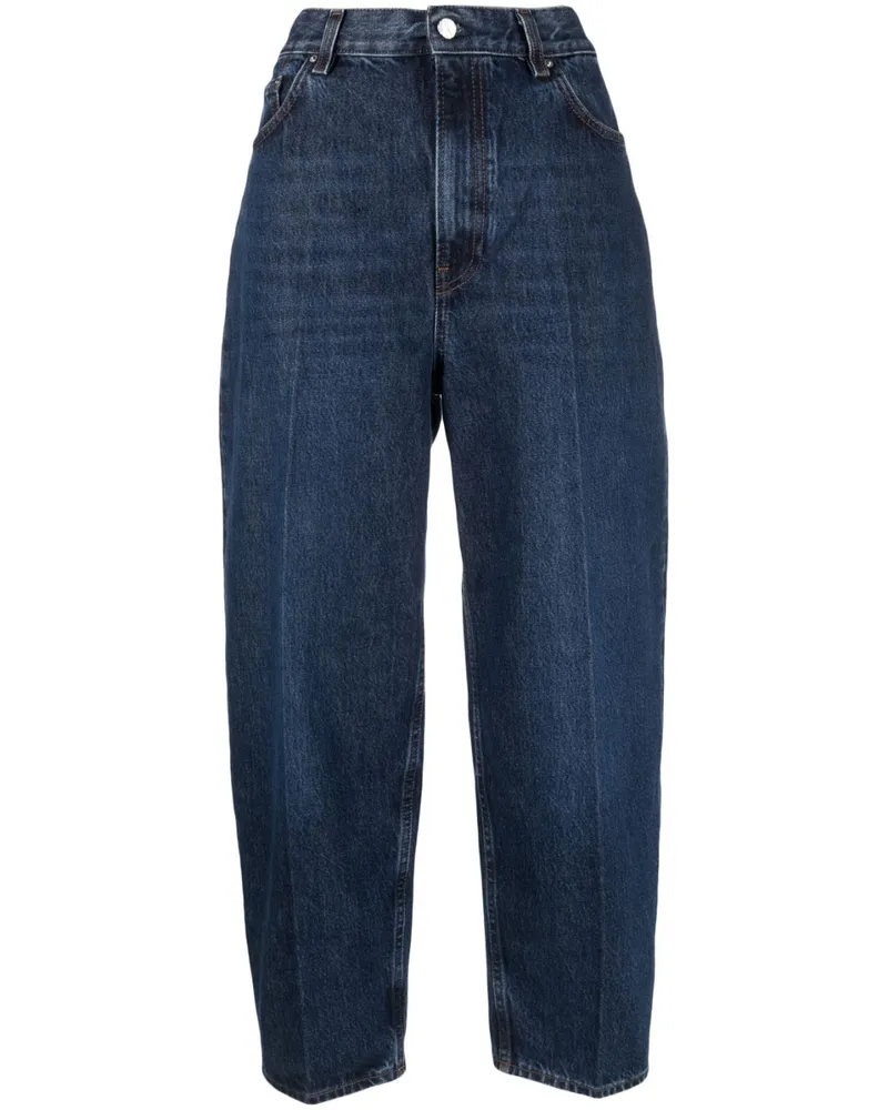 Totême Tapered-Jeans mit hohem Bund - Blau Blau