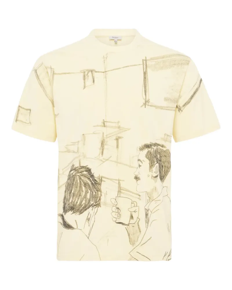 J.W.Anderson Café Scene T-Shirt - Gelb Gelb