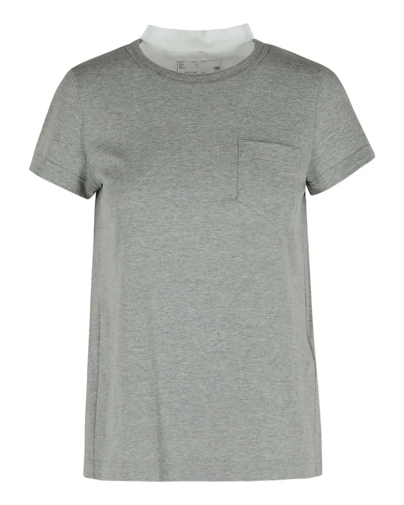 Sacai Klassisches T-Shirt - Grau Grau