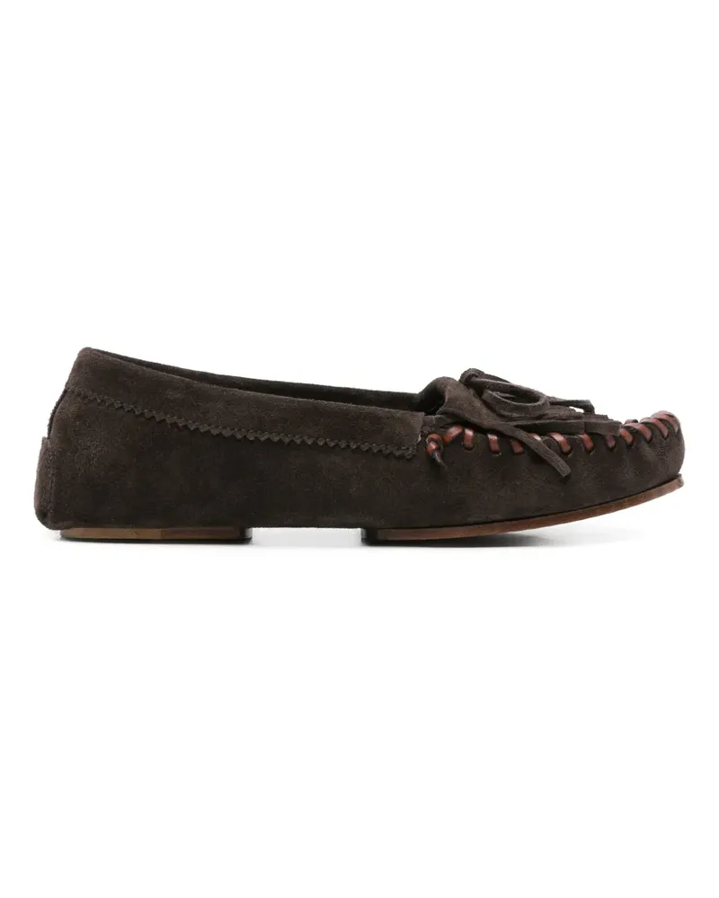 Paris Texas Indiana fringed-detail loafers - Braun Braun