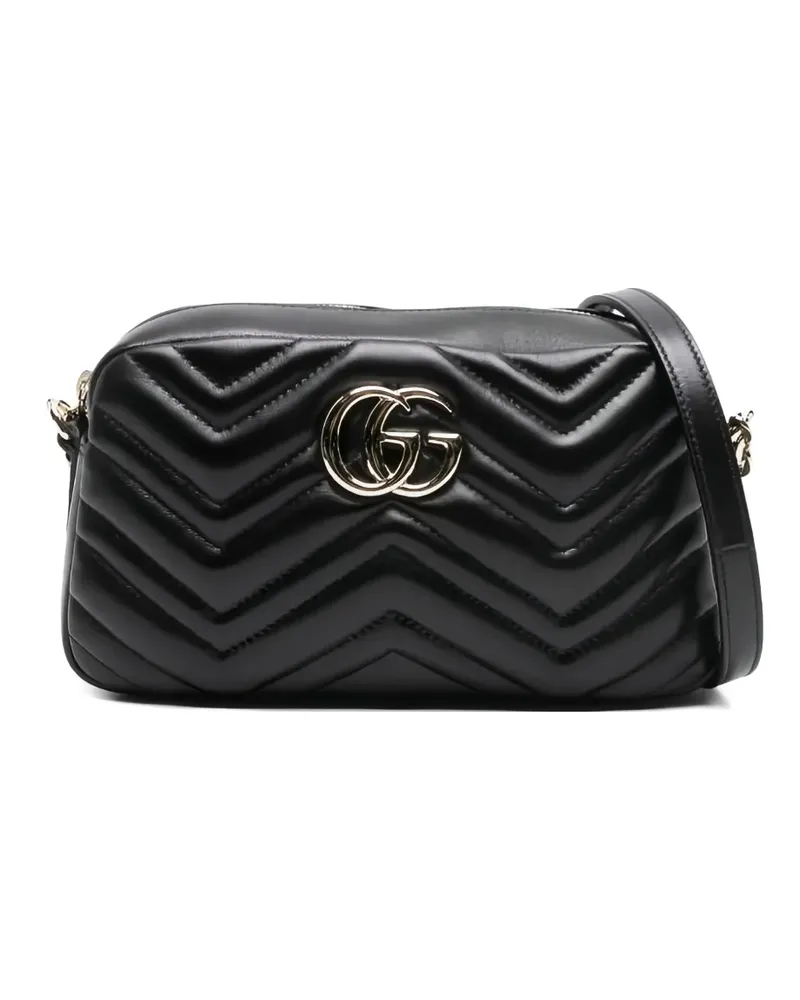 Gucci GG-Marmont logo-plaque cross-body bag - Schwarz Schwarz