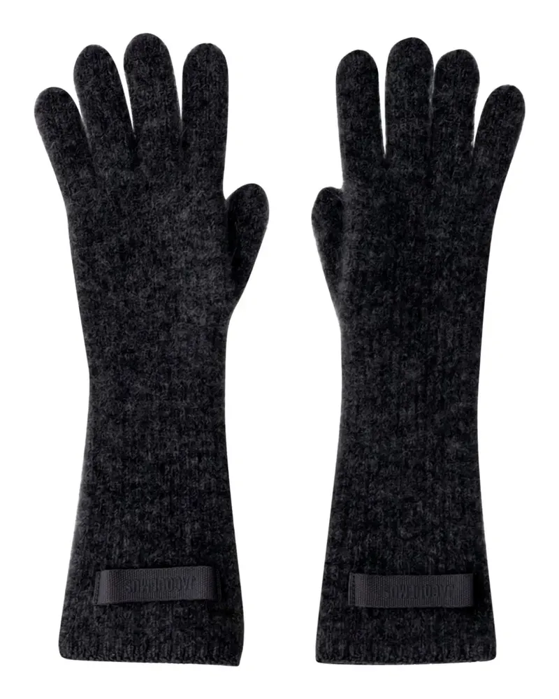 Jacquemus Gerippte Handschuhe - Schwarz Schwarz