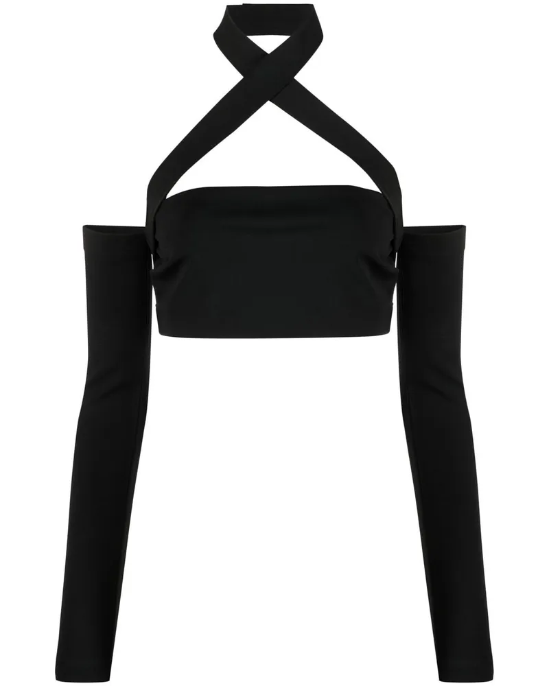 Dolce & Gabbana Oberteil mit Cut-Outs - Schwarz Schwarz
