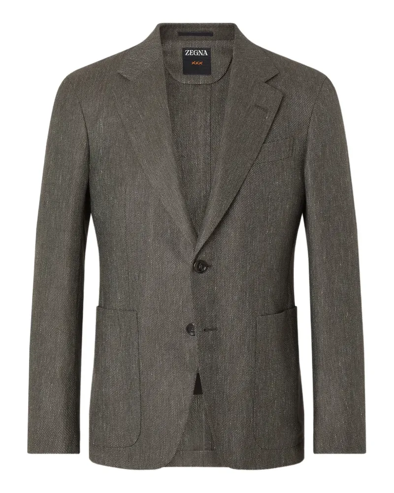 Ermenegildo Zegna Jacke aus Kaschmir, Seide und Leinen - Grün Grün