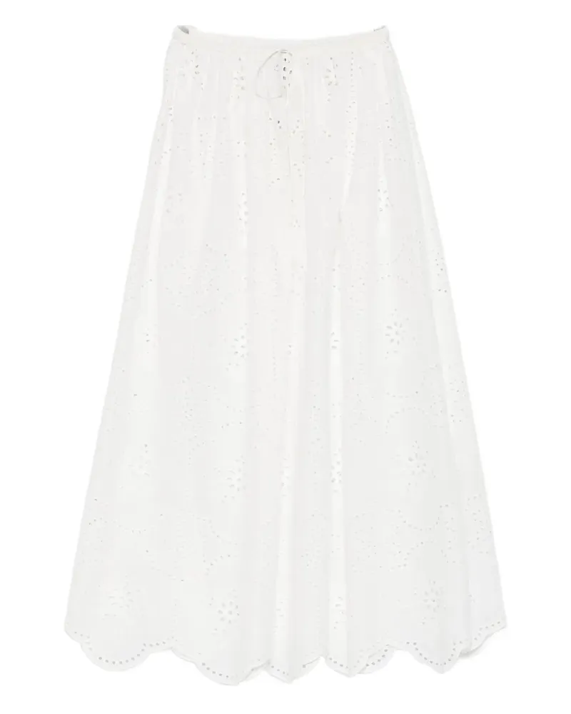 Matteau broderie-detail midi skirt - Weiß Weiß