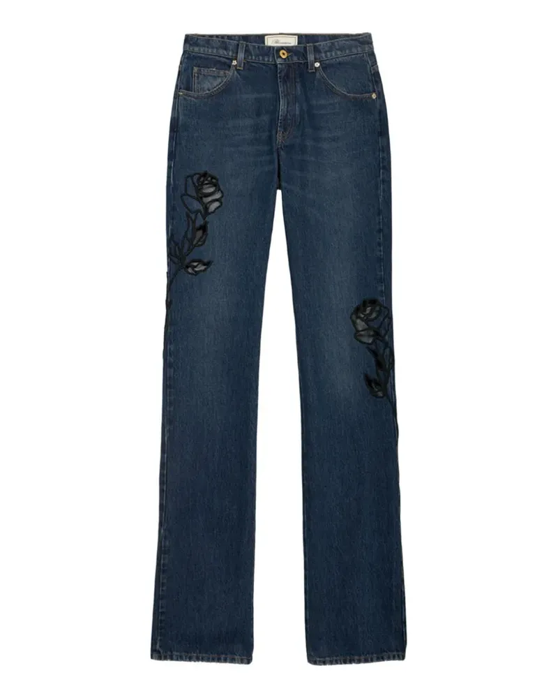 Blumarine Bestickte Jeans - Blau Blau