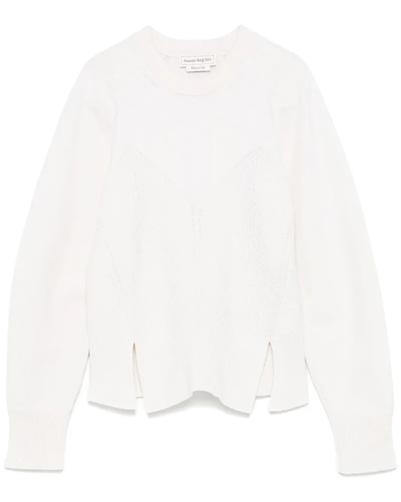 Alexander McQueen Pullover mit geometrischem Muster - Nude Nude