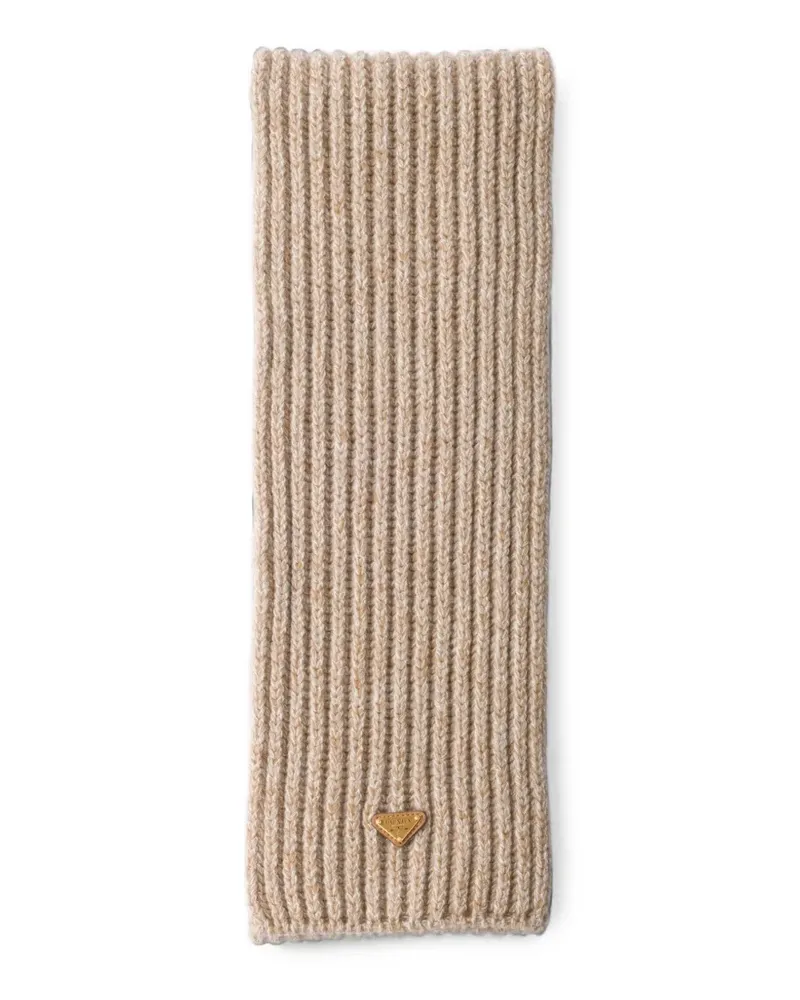 Prada wool and mouliné cashmere scarf - Nude Nude