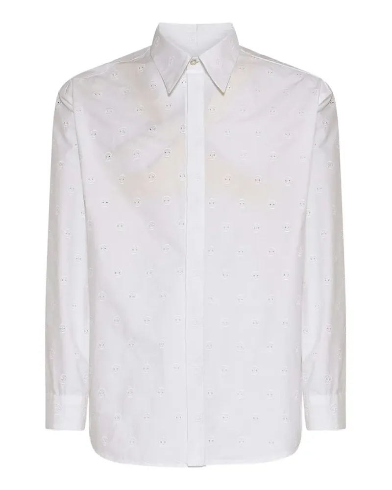 John Richmond all over-pattern button-down shirt - Weiß Weiß