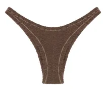 Strukturiertes Bikinihöschen - Braun
