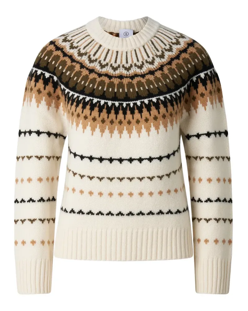 Bogner Ina Pullover mit Norwegermuster - Weiß Weiß