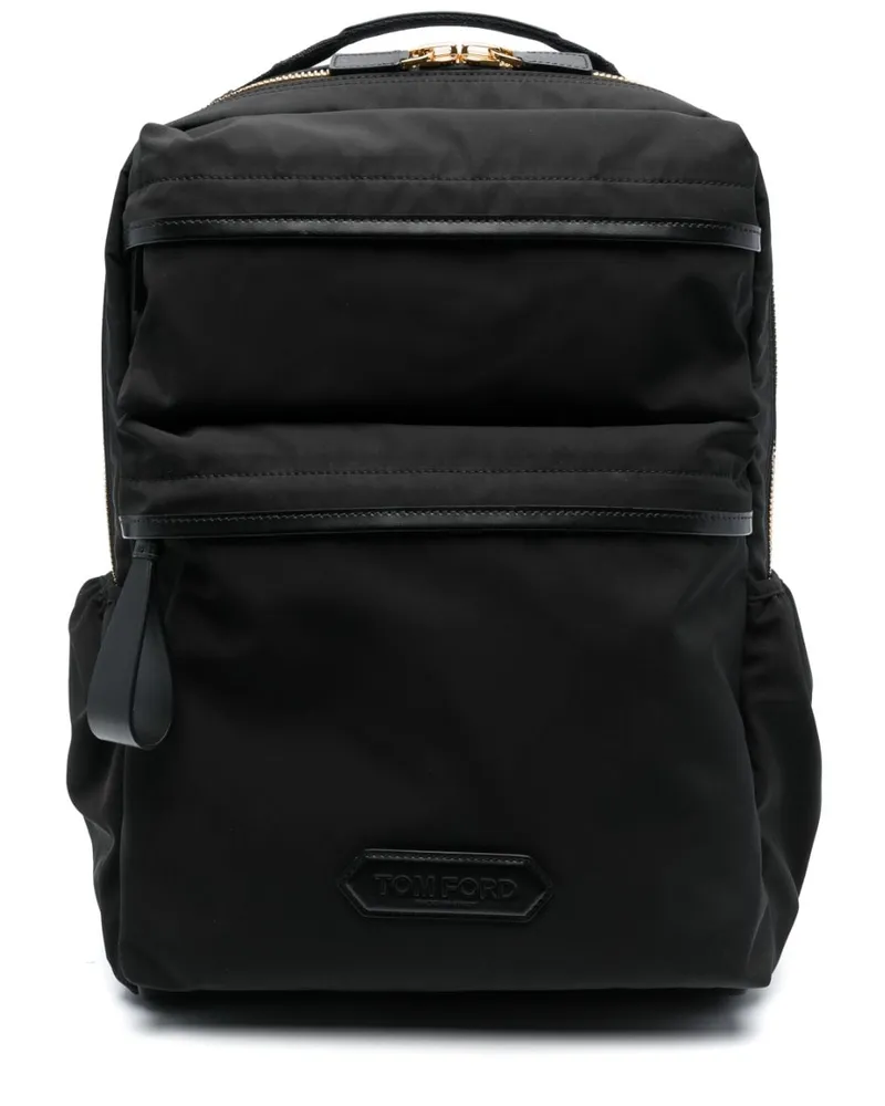 Tom Ford Rucksack mit Logo-Prägung - Schwarz Schwarz