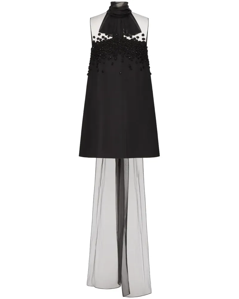 Valentino Garavani Structured Couture Minikleid mit Stickerei - Schwarz Schwarz