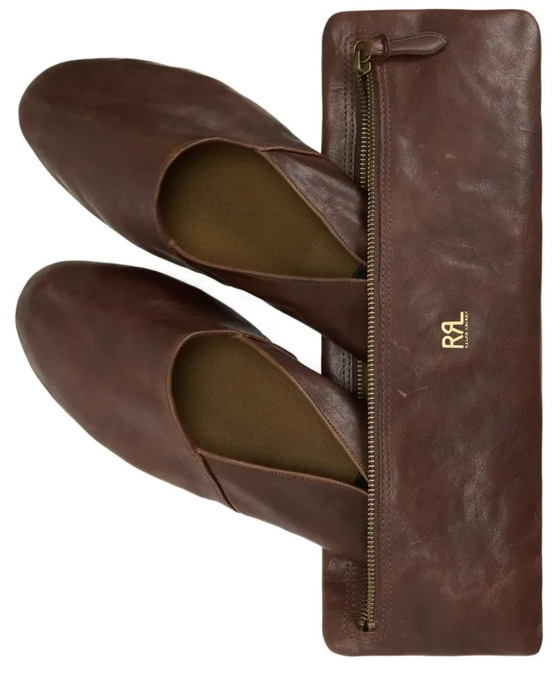Ralph Lauren Slipper aus Leder - Braun Braun