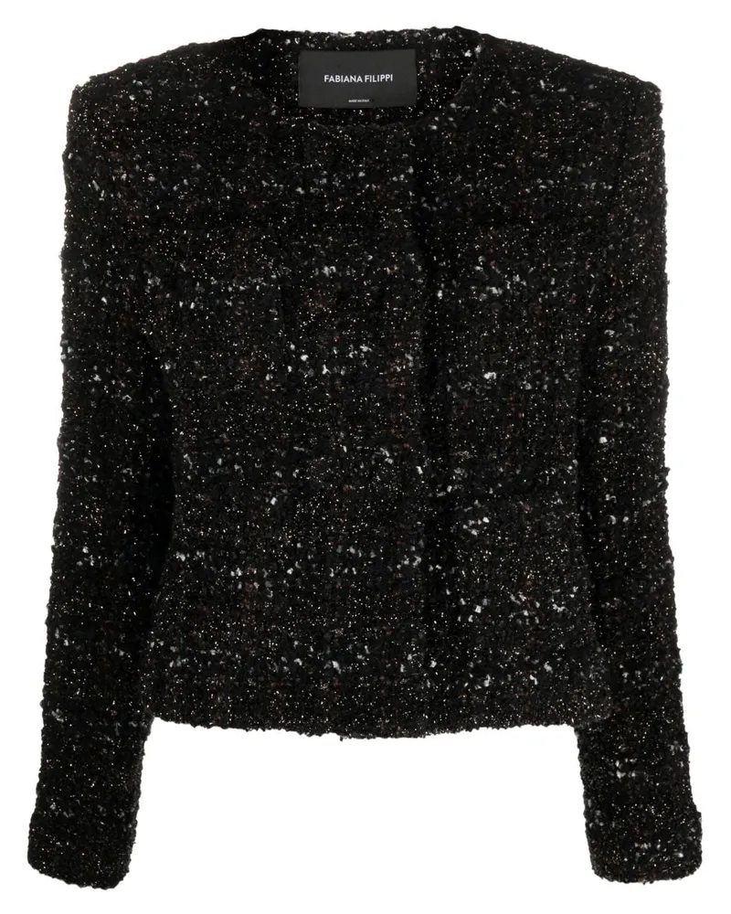 Fabiana Filippi Jacke mit rundem Ausschnitt - Schwarz Schwarz
