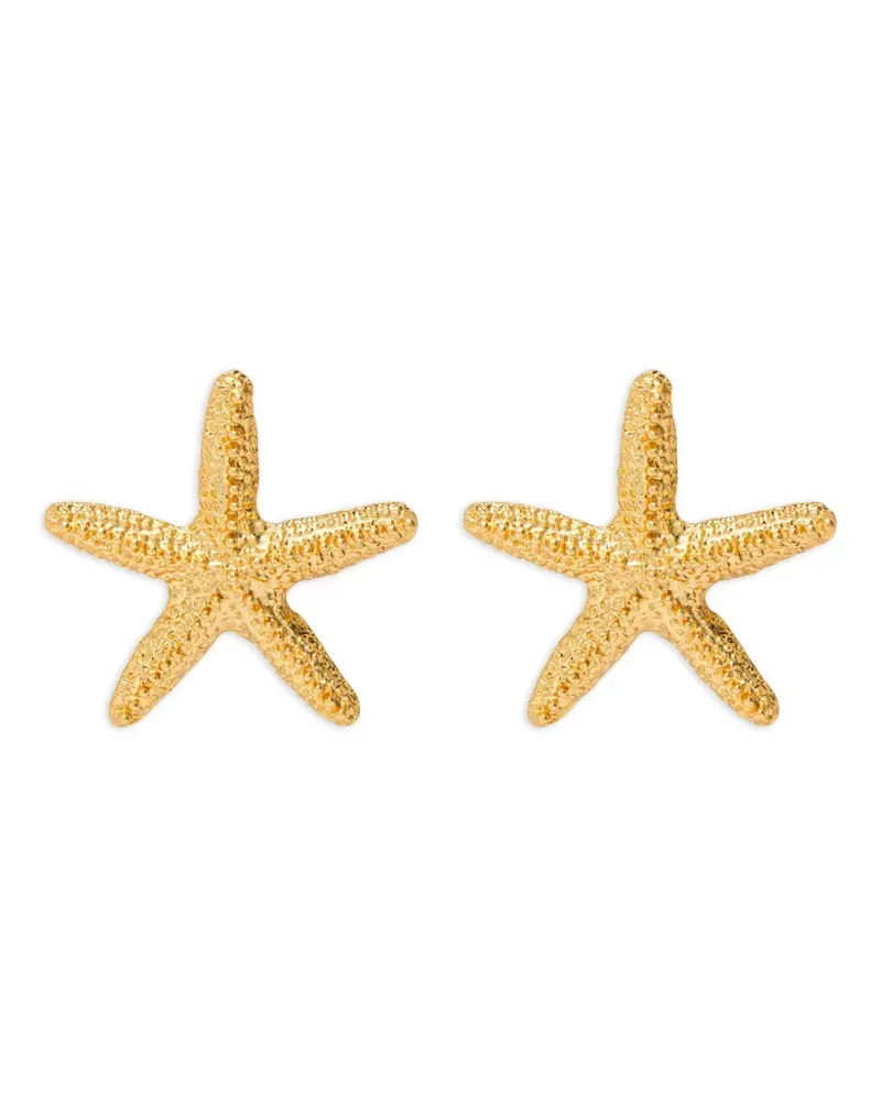 Kenneth Jay Lane starfish stud earrings - Gold Gold