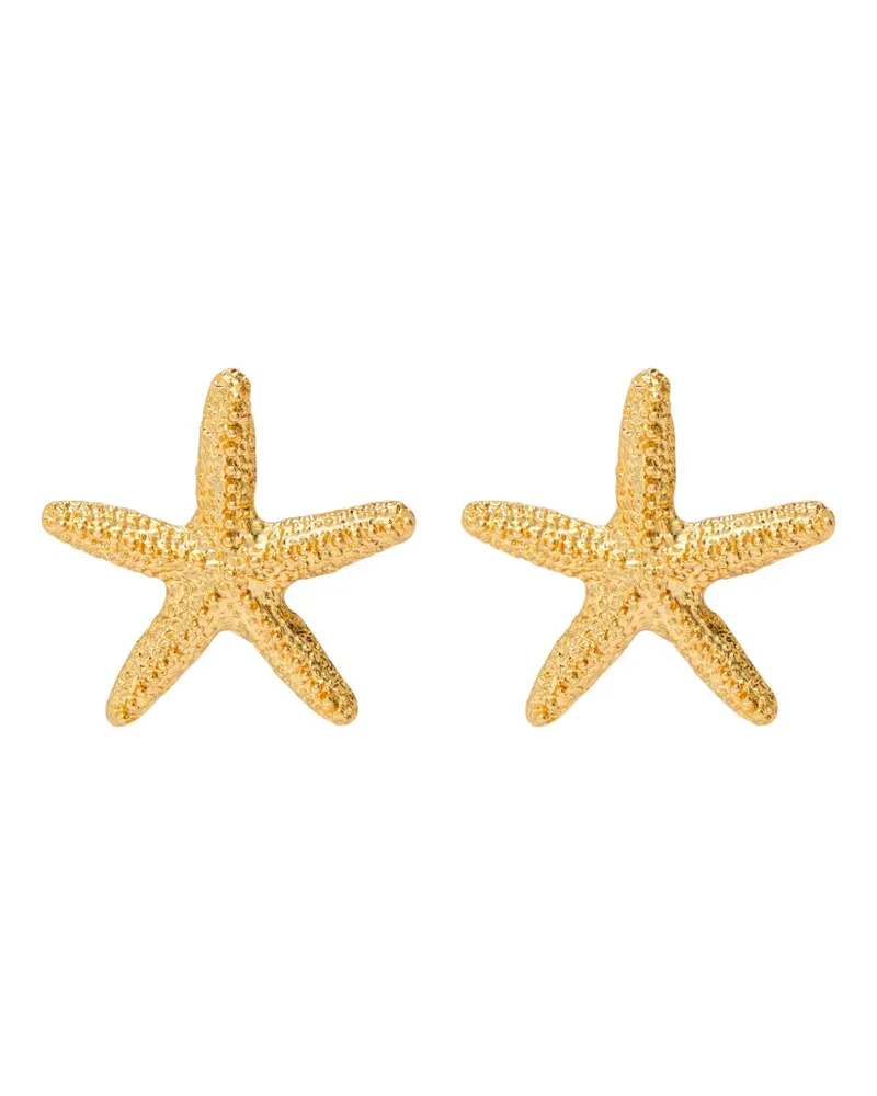 Kenneth Jay Lane starfish stud earrings - Gold Gold