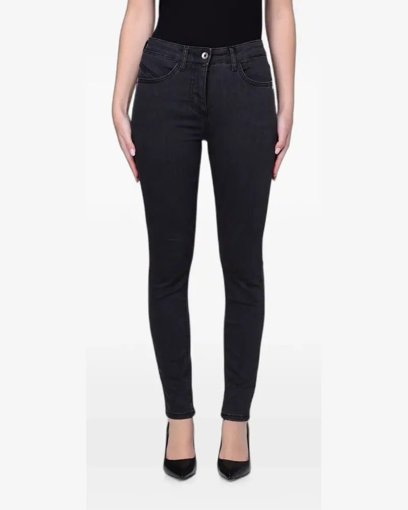 Patrizia Pepe skinny-fit logo-plaque jeans - Schwarz Schwarz