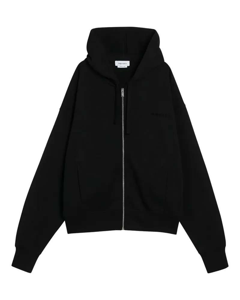 Alexander McQueen Kapuzenjacke mit Reißverschluss - Schwarz Schwarz