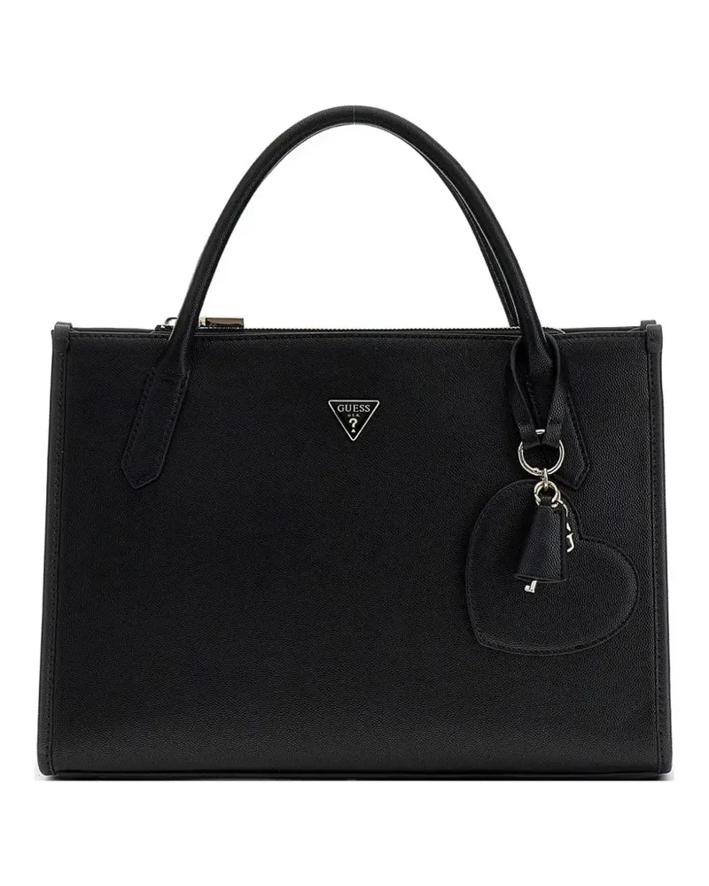 Guess logo-plaque tote bag - Schwarz Schwarz