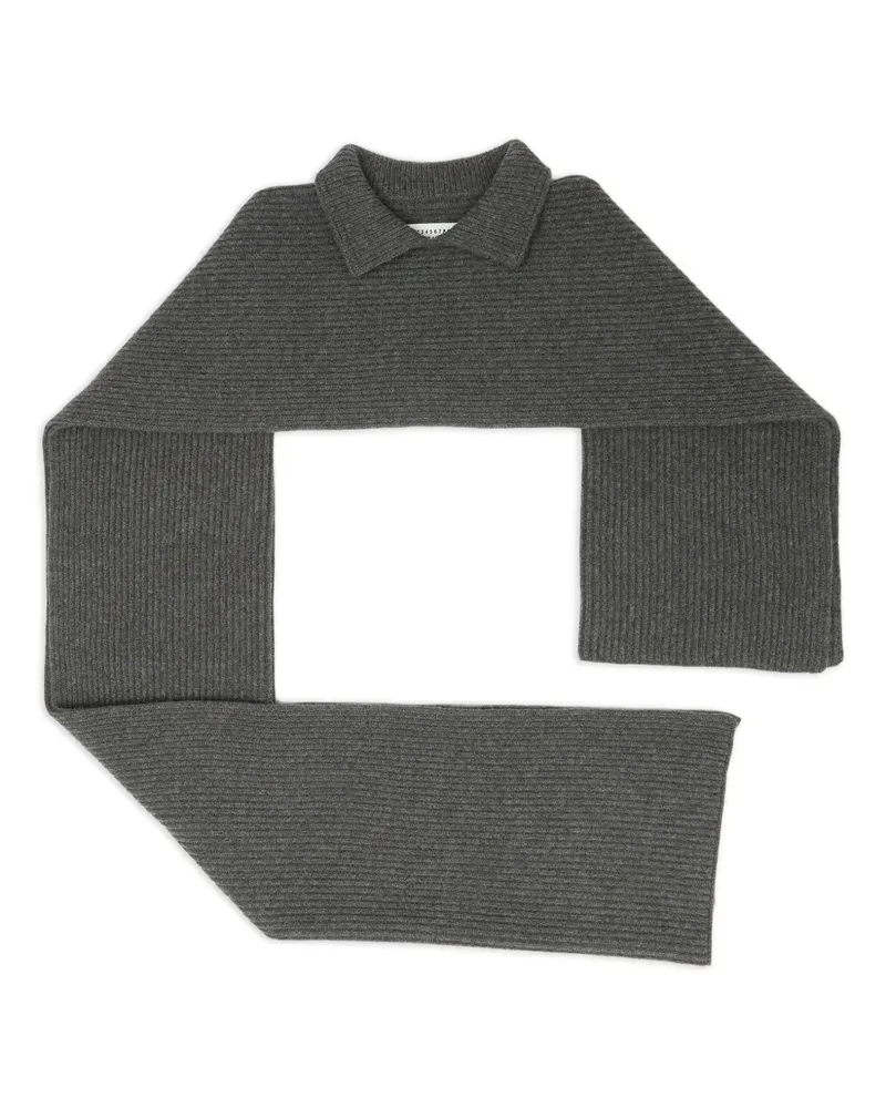 Maison Margiela Gerippter Schal - Grau Grau