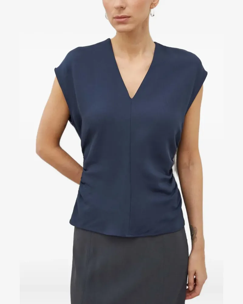 Samsøe & Samsøe Samailey Oberteil mit V-Ausschnitt - Blau Blau