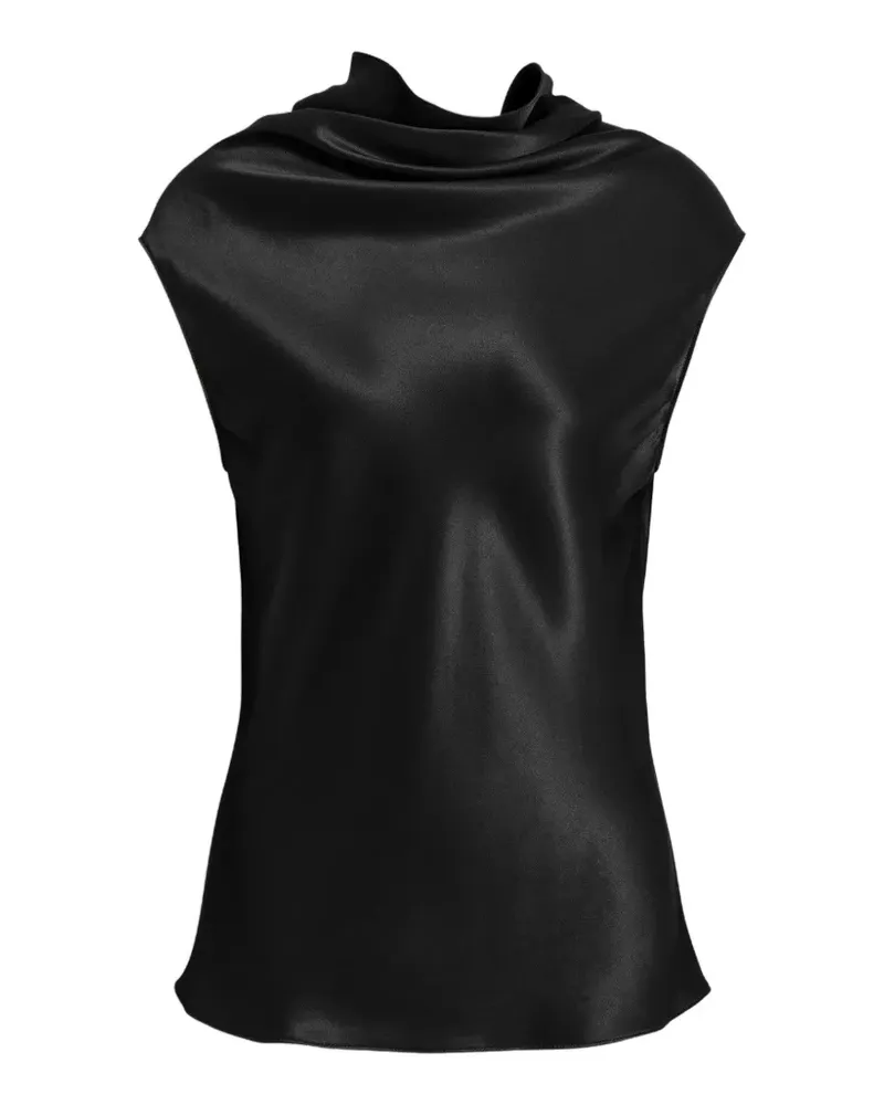 Alberta Ferretti Top mit Wasserfallausschnitt - Schwarz Schwarz