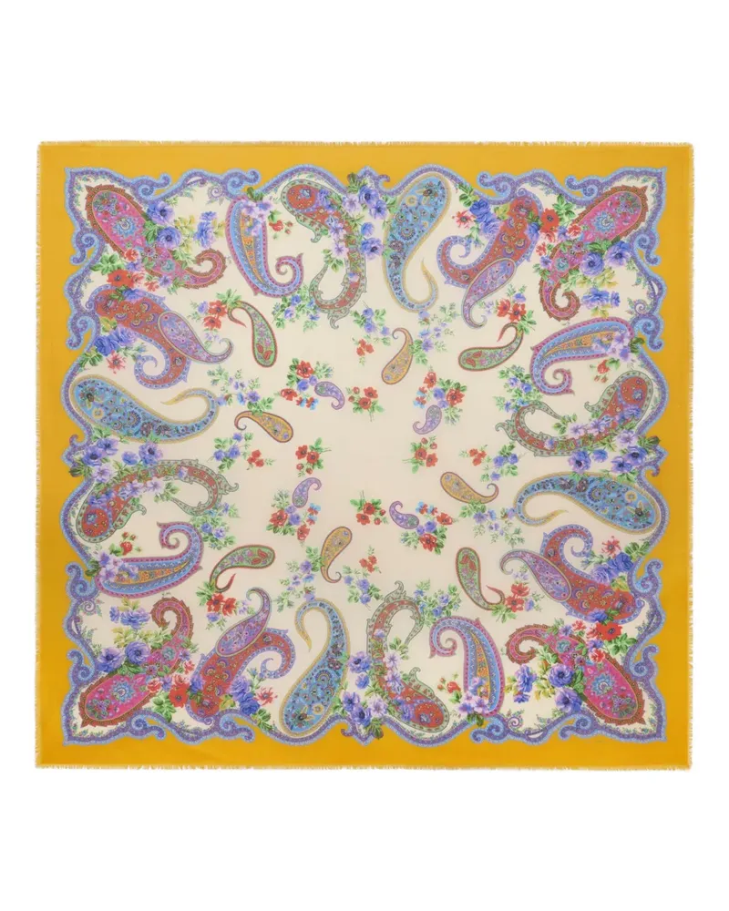 Etro Schal mit Paisleymuster - Gelb Gelb