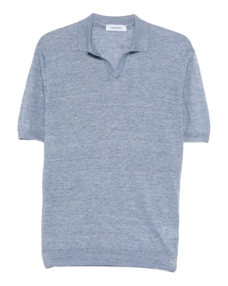 Gran Sasso V-neck T-shirt - Blau Blau
