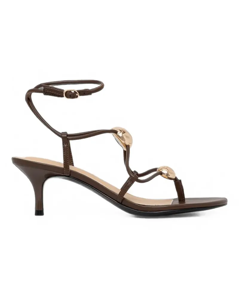 Guess Aysee Zehenstegsandalen mit Logo-Verzierung - Braun Braun