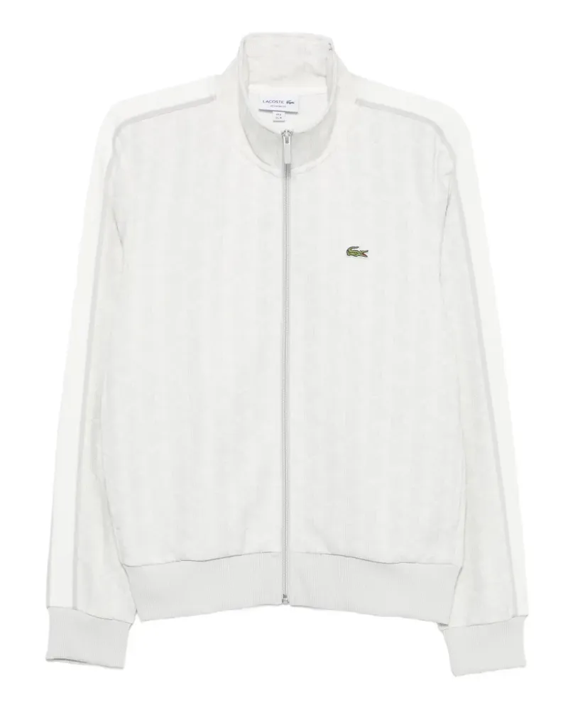 Lacoste Sweatshirt mit Monogrammmuster - Weiß Weiß