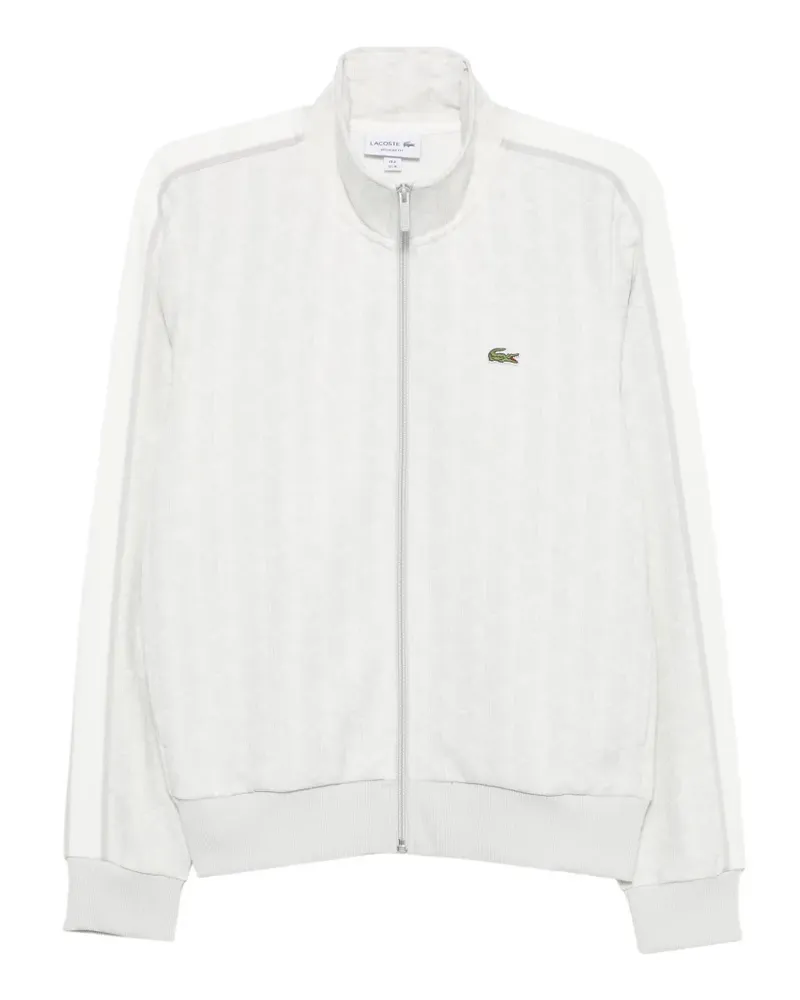 Lacoste Sweatshirt mit Monogrammmuster - Weiß Weiß