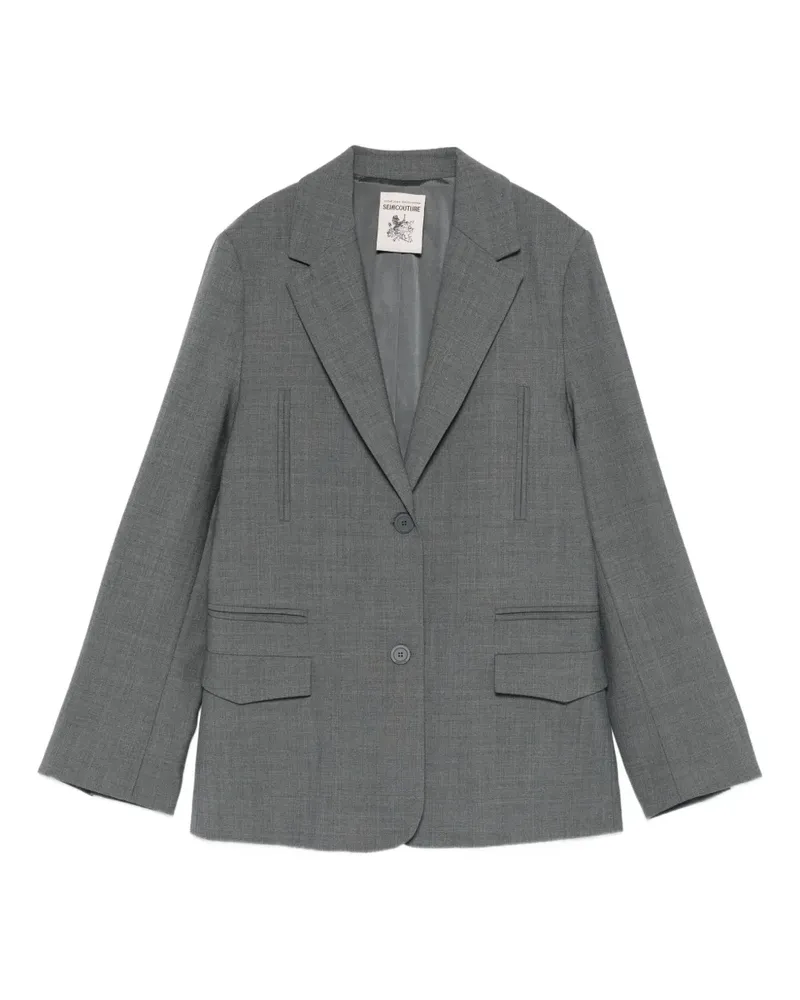 Semicouture Isabella Blazer mit Knopfverschluss - Grau Grau