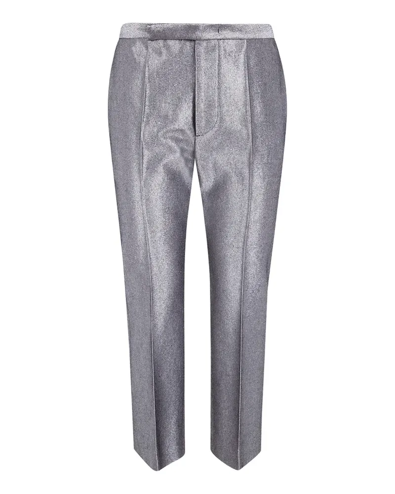 Sapio metallic-finish pressed-crease jeans - Silber Silber