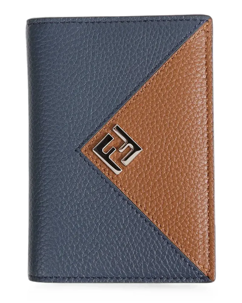 Fendi Lui logo-plaque bifold card holder - Blau Blau