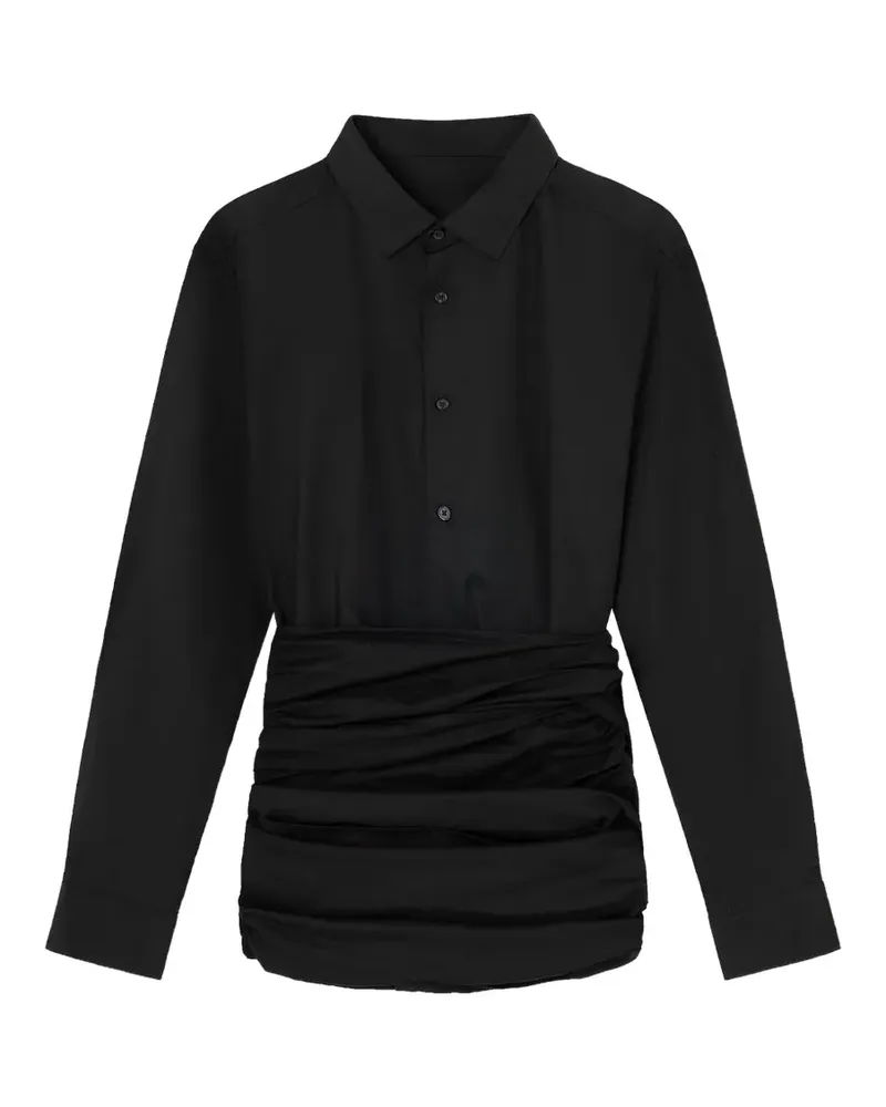 GIMAGUAS Ashley ruched shirt - Schwarz Schwarz