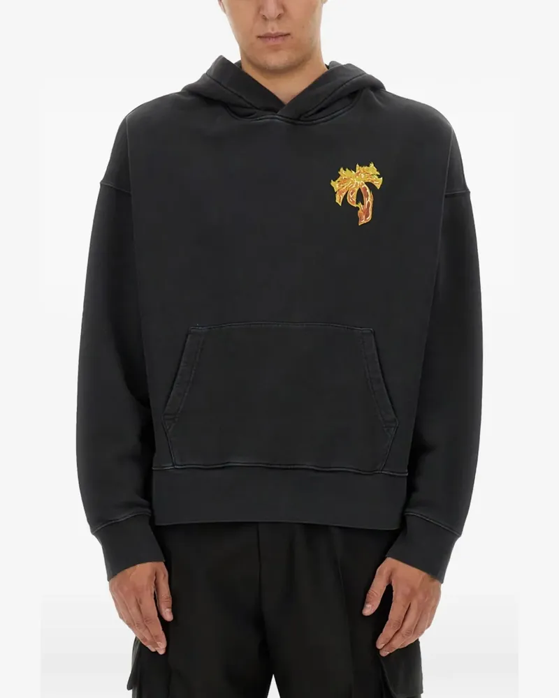 Palm Angels Hoodie mit Logo-Print - Schwarz Schwarz