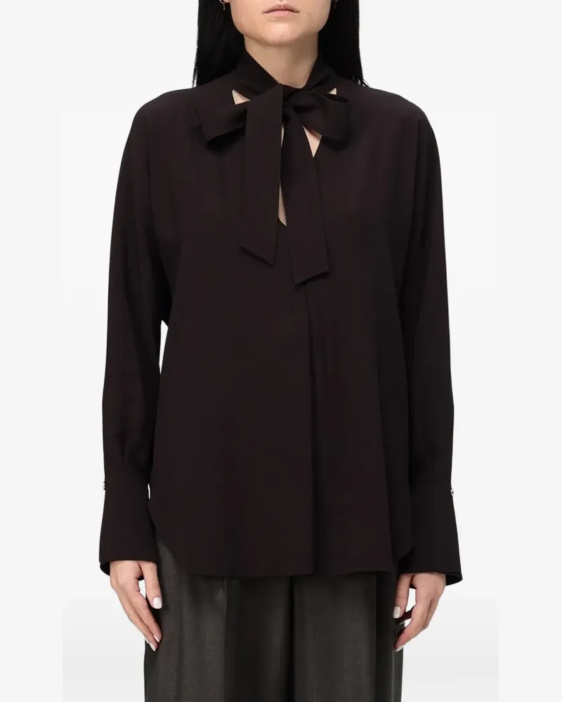 AGNONA tie-neck long-sleeve blouse - Braun Braun